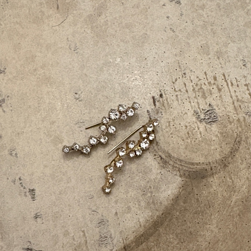 BaubleBar Gold and Silver Crystal Earrings